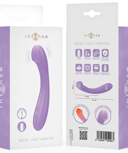 Intense – Becky Vibrator 19 cm beheizbar 7 Vibrationen Lila