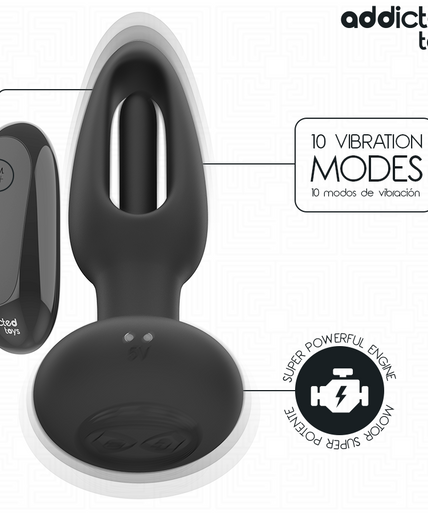 Addicted Toys – Anal Plug With Vibrating Tongue And Remote Control