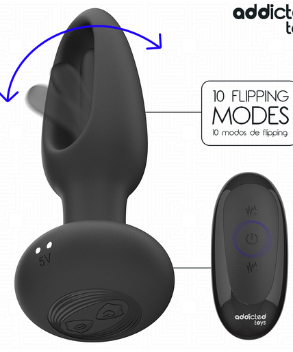 Addicted Toys – Anal Plug With Vibrating Tongue And Remote Control