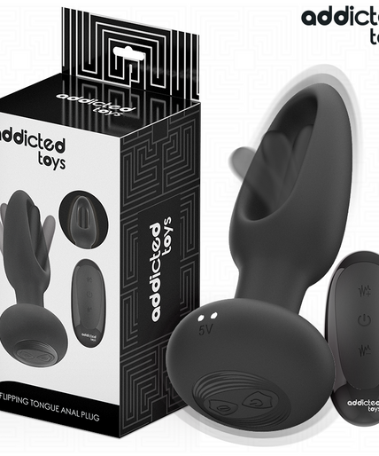 Addicted Toys – Anal Plug With Vibrating Tongue And Remote Control