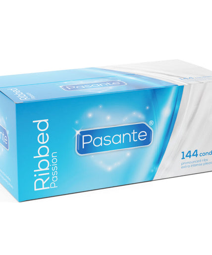 Pasante – Ribbelige Passion Condooms Doos 144 Stuks