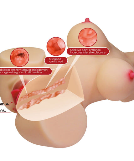 Crazy Bull – Emma Realistischer weiblicher Torso mit Vagina und Anal, 4,8 kg