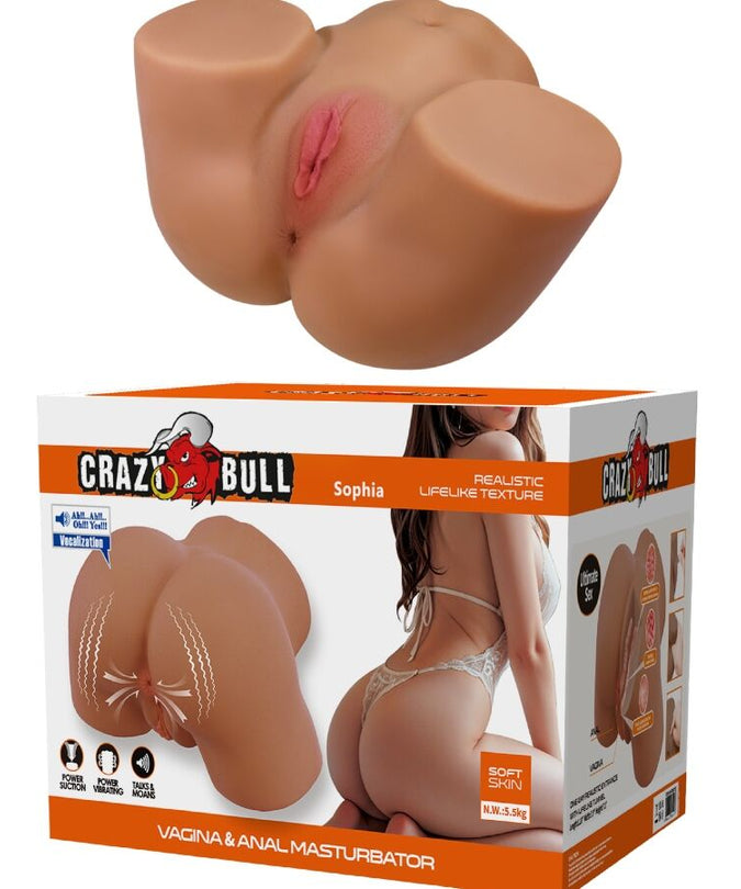 Crazy Bull – Geriann Realistische Vrouwelijke Billen Vibrator en Zuiger met Geluid 5,5 Kg
