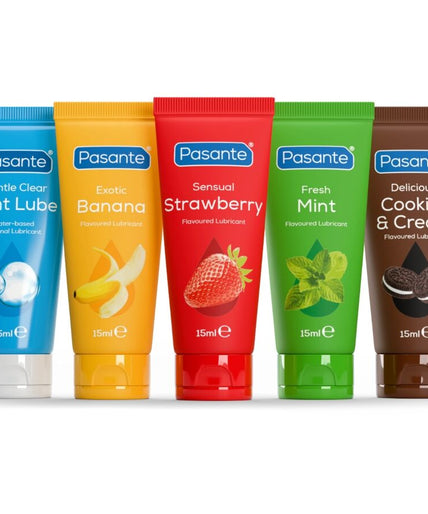 Pasante – Pack Assorted Flavor Lubricants 5 Units X 15 Ml