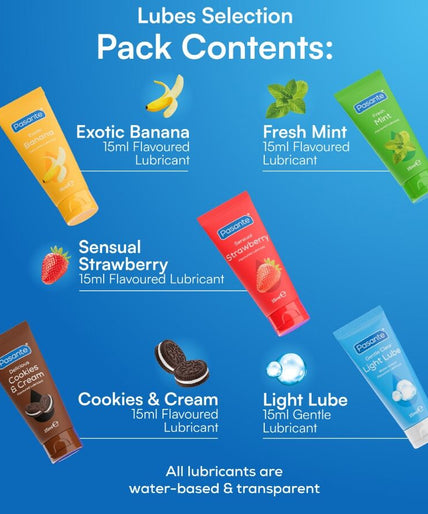 Pasante – Pack Assorted Flavor Lubricants 5 Units X 15 Ml