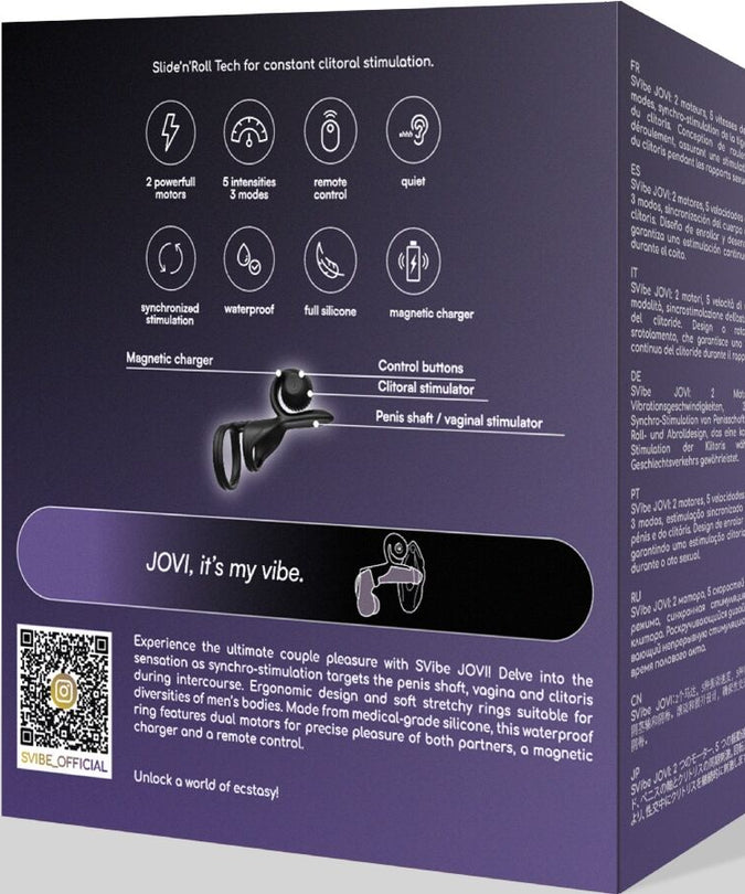 Snail Vibe – Jovi Paarringen met Afstandsbediening Zwart