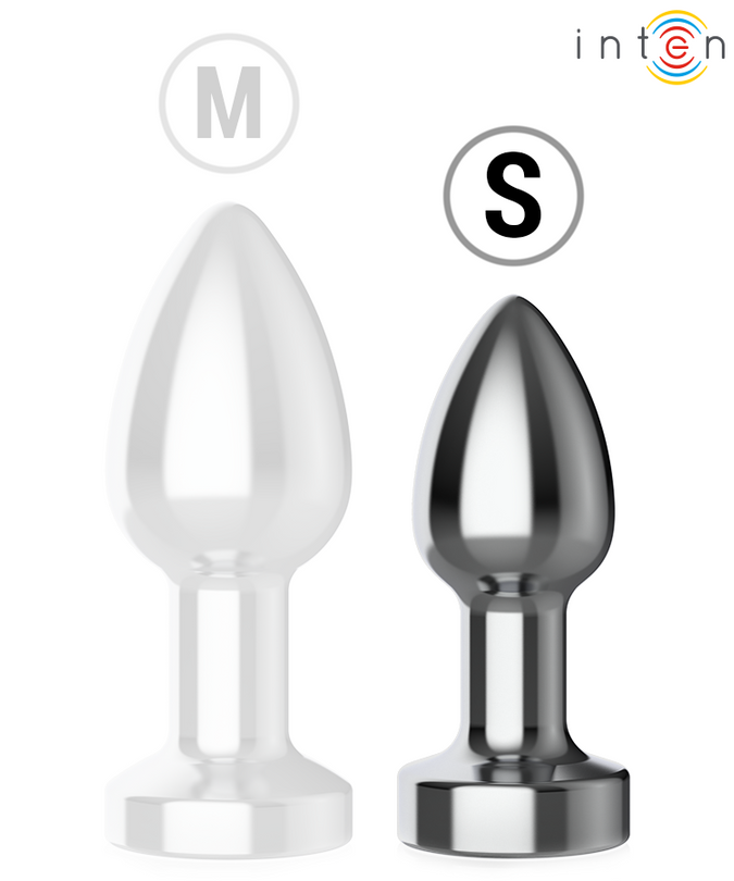 Intense – Vibrations-Metall-Analplug mit LED-Lichtern und Fernbedienung – Größe S