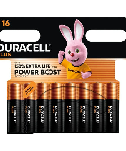 Duracell – Plus Power Boost Aa Alkaline Battery Lr6 Blister X 16