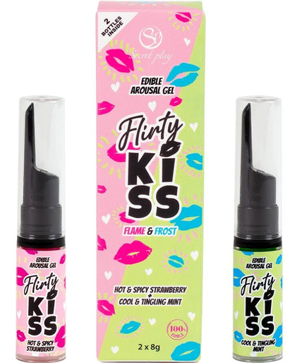 Secretplay – Flirty Kiss Gels With Oral Sex Effects Strawberry & Mint 2 X 8 Gr
