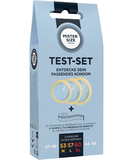 Mister Size – Testset 3 condooms in verschillende maten + meetlint