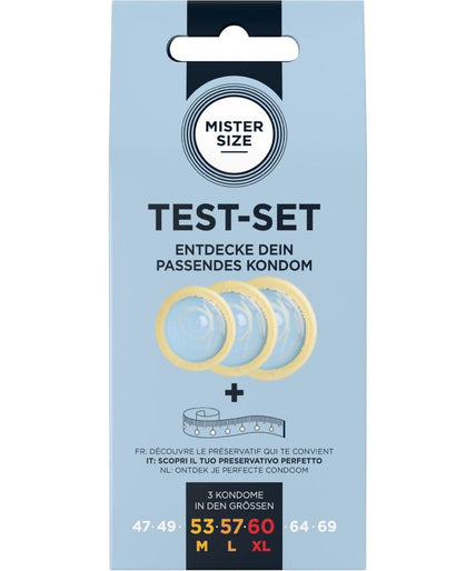 Mister Size – Testset 3 condooms in verschillende maten + meetlint