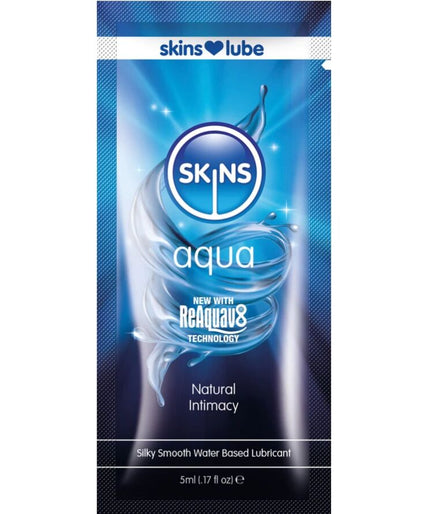 Skins – Aqua Water – Based Lubricant Single – Dose 5 Ml