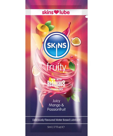 Skins – Fruity Water – Wasserbasiertes Gleitmittel Mango & Passionsfrucht Einzeldosis 5 ml