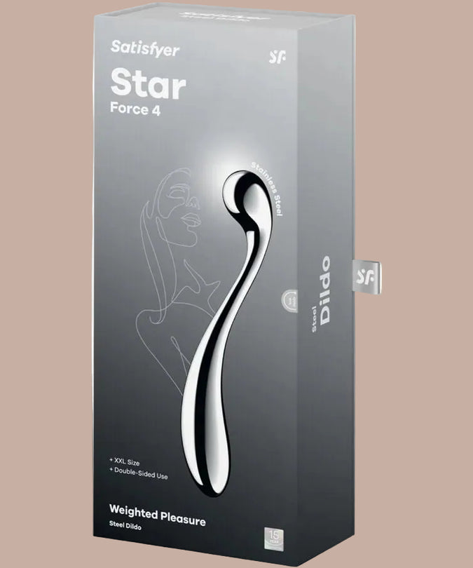 Satisfyer Star Force 4 – Doppelseitiger Dildo aus Edelstahl 