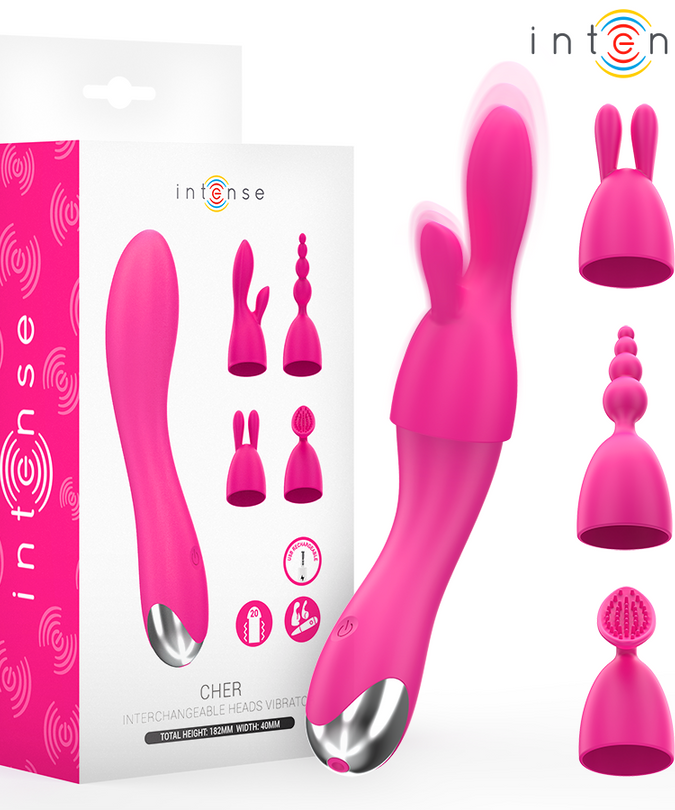 Intense – Cher Vibrator With 20 Patterns And Interchangeable Heads
