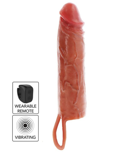 Get Real – Hydrated Skin Silikon-Vibrations-Penis-Hülle Karamell 20 cm 