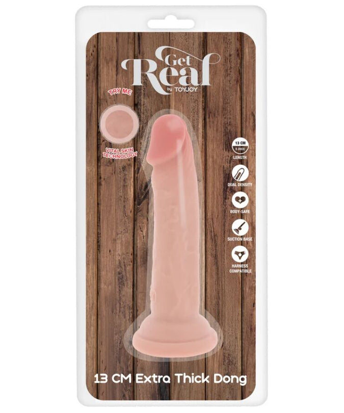 Pleasurements – Get Real – Deluxe Dicker Doppel-Dichte TPE-Dong 13 cm 