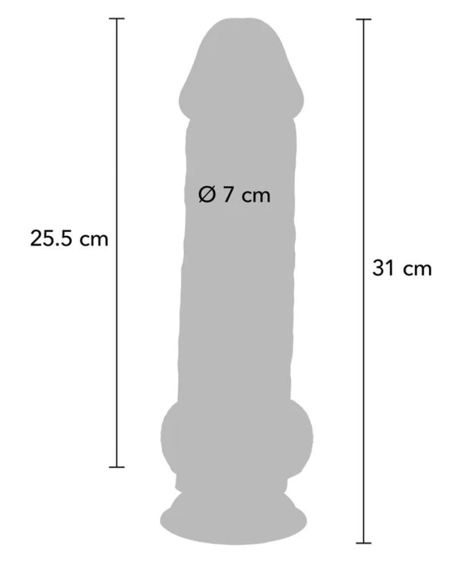 Pleasurements – Get Real – Deluxe Realistischer Penis mit Hoden Extra Dick 31 cm 