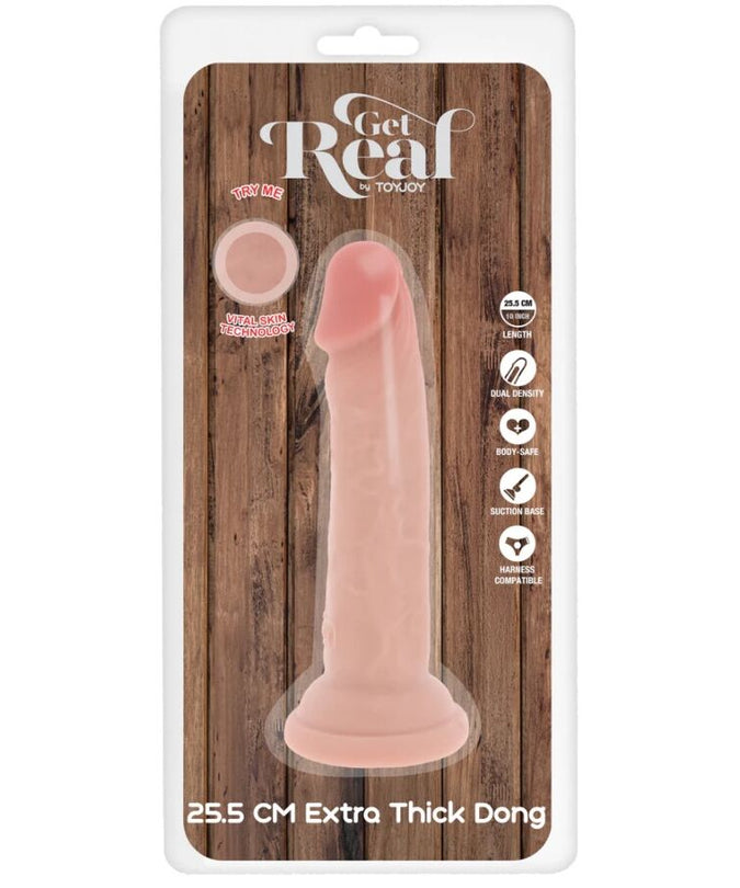 Pleasurements – Get Real – Deluxe Thick Double – Density Tpe Dong 25.5 Cm