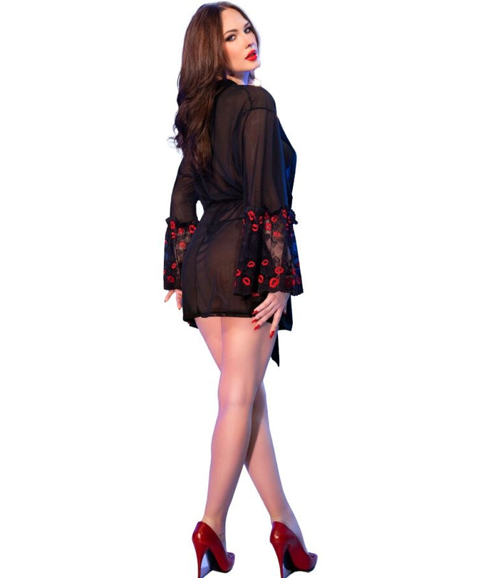 Chilirose – Cr 4882 Babydoll & String Schwarz L