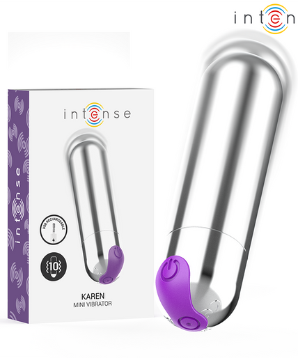 Intense – Karen Mini Wiederaufladbarer Vibrationsbullet Silber 