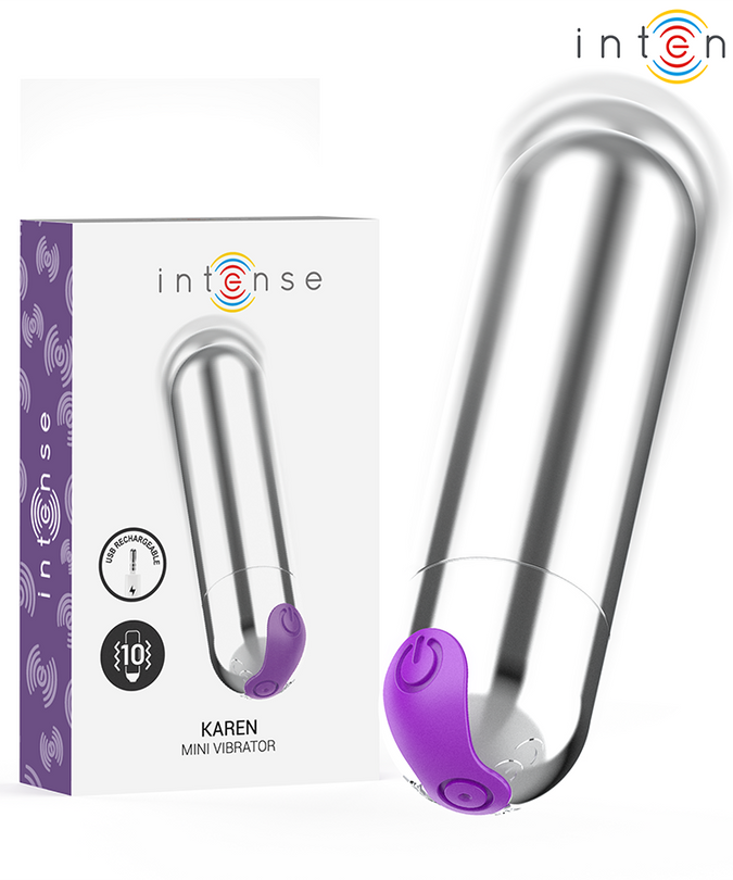 Intense – Karen Mini Wiederaufladbarer Vibrationsbullet Silber 