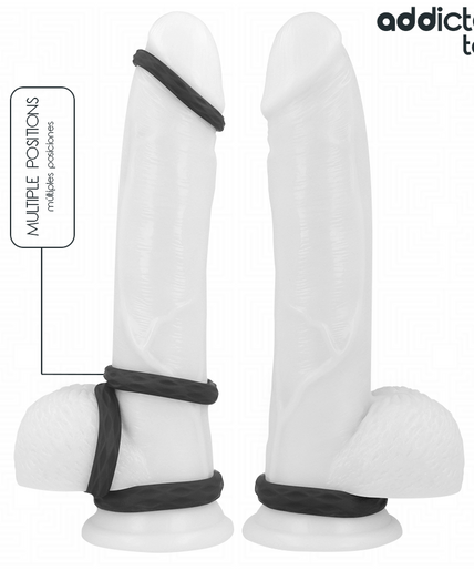 Addicted Toys – Textured Cock Ring Set 4 Sizes