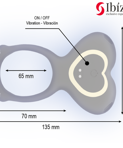 Ibiza – Heart Panty Paarvibrator mit Fernbedienung