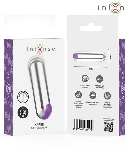 Intense – Karen Mini Wiederaufladbarer Vibrationsbullet Silber 