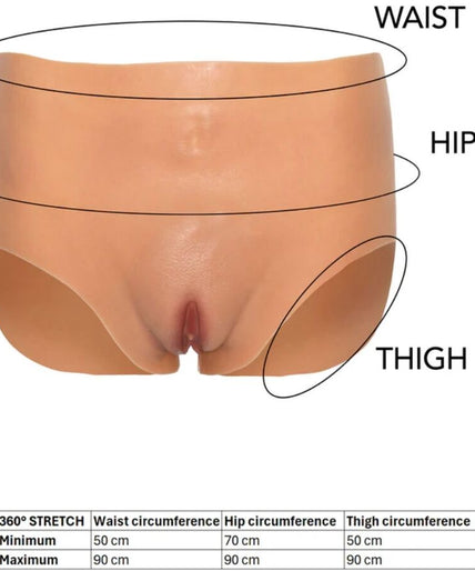 Hidden Desire – Alter Ego Offene Vagina Slip Hohe Taille Hautfarbe
