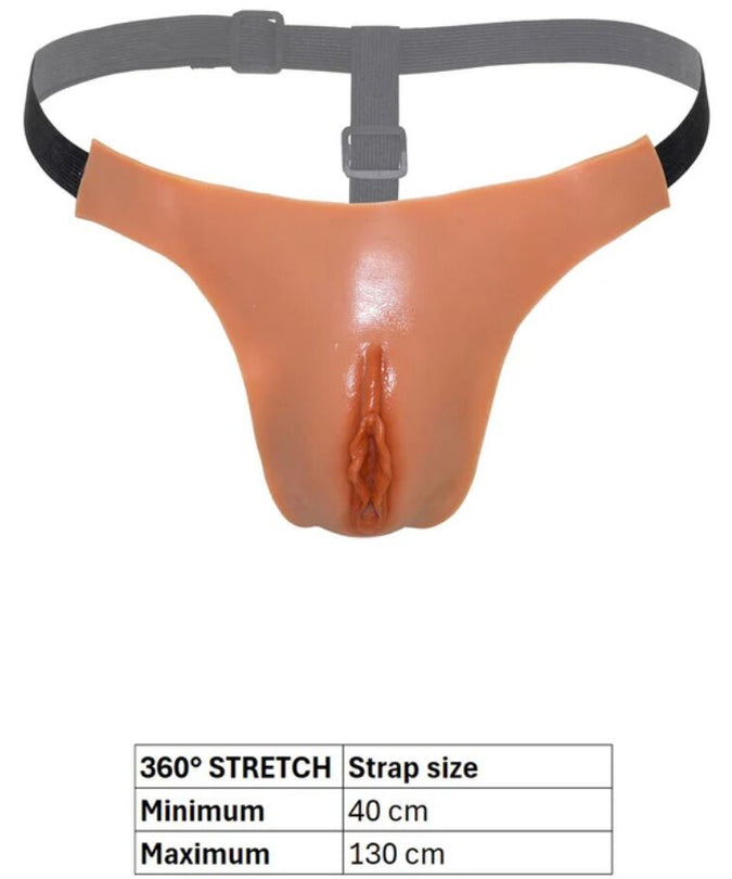 Hidden Desire – Alter Ego Verstellbarer Offener Vaginal-String Hautfarben