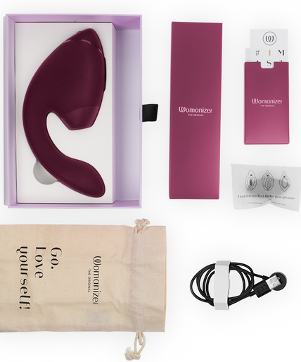 Womanizer – Duo Next Dual Klitoral- & G-Punkt-Stimulator Staubiges Pink 