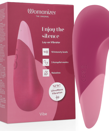 Womanizer – Vibe Lay-On Leiser Vibrator Staubiges Pink 