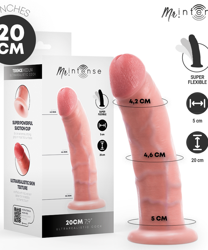 Mr Intense – Mittlerer Terence Dildo 20 cm – Ø – 5 cm
