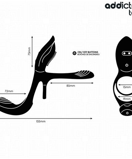 Addicted Toys – Double Penis Ring With Clitoral Stimulator