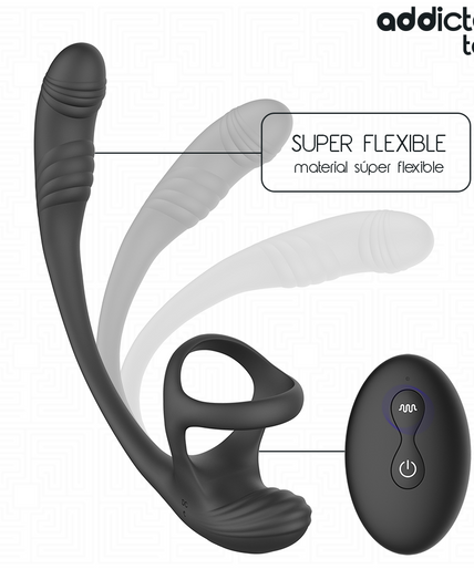 Addicted Toys – Anal Plug With Vibration And 360º Waving And Testicle Stimulator