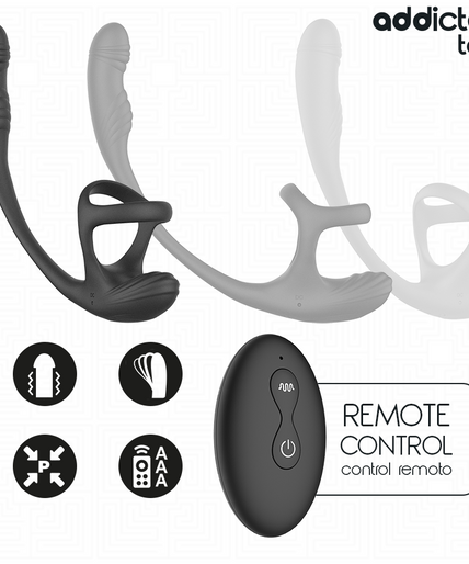 Addicted Toys – Anal Plug With Vibration And 360º Waving And Testicle Stimulator