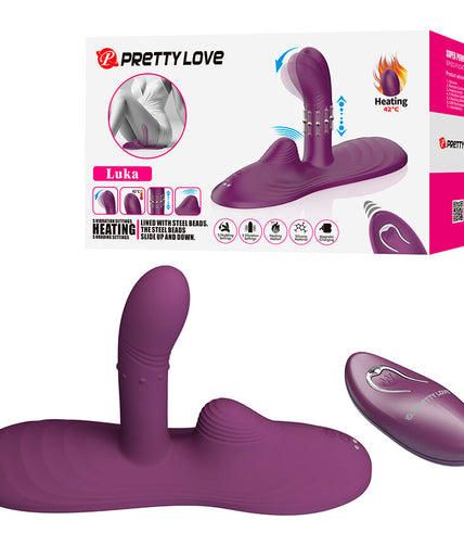 Pretty Love – Luka Sit-Down Vibrator mit Wärmeeffekt und Fernbedienung