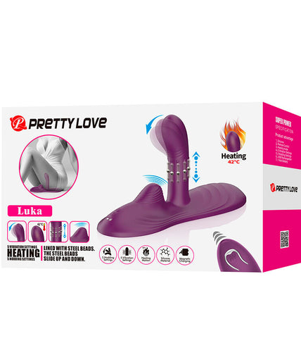 Pretty Love – Luka Sit-Down Vibrator mit Wärmeeffekt und Fernbedienung