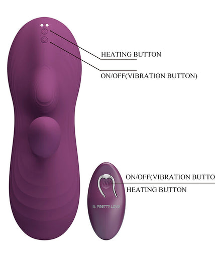 Pretty Love – Luka Sit-Down Vibrator mit Wärmeeffekt und Fernbedienung