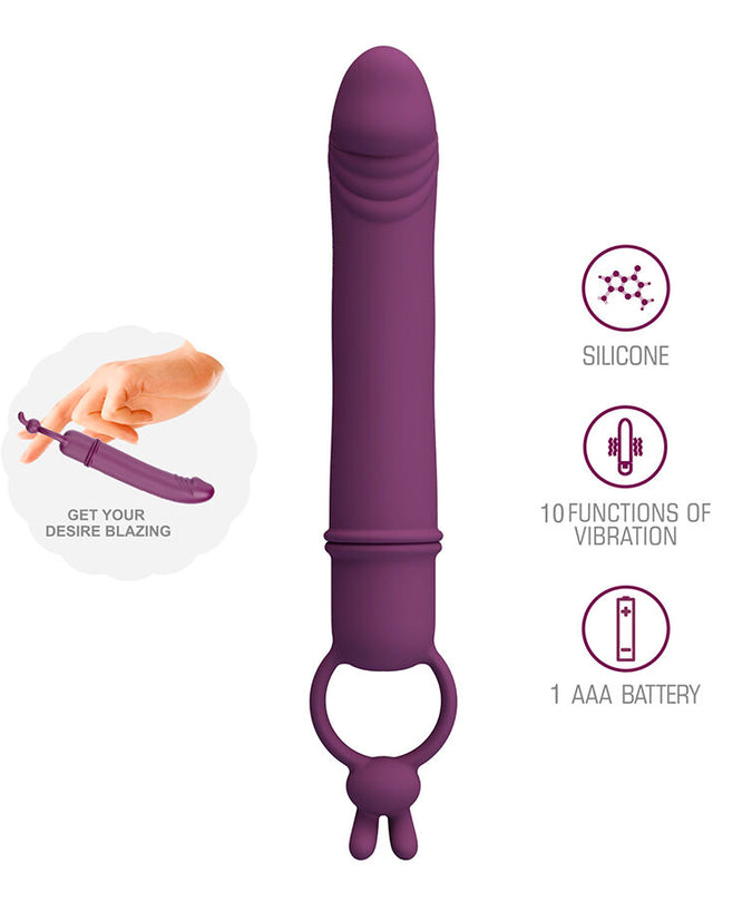 Pretty Love – Cora Vibrator in Penisform mit Widerstandsring