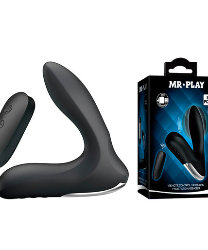 Pleasurements – Mr Play – Aufblasbarer Prostatamassager mit Vibration & Fernbedienung – Schwarz