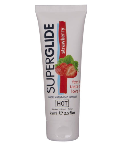 Hot – Superglide essbares Gleitmittel wasserbasiert Erdbeere 75 ml
