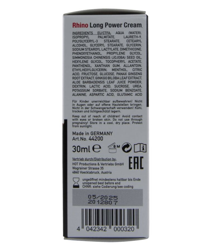 Hot – Rhino Long Power Cream 30 Ml