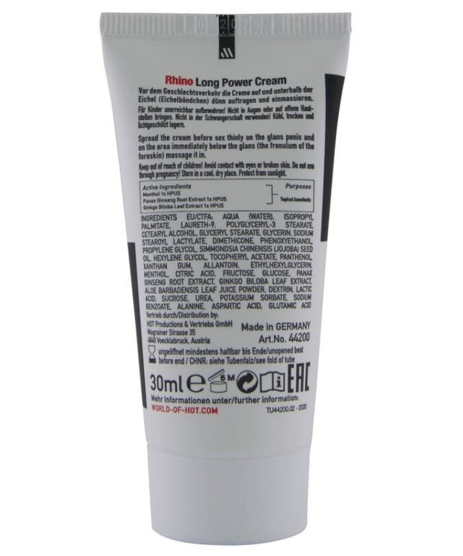 Hot – Rhino Long Power Cream 30 Ml