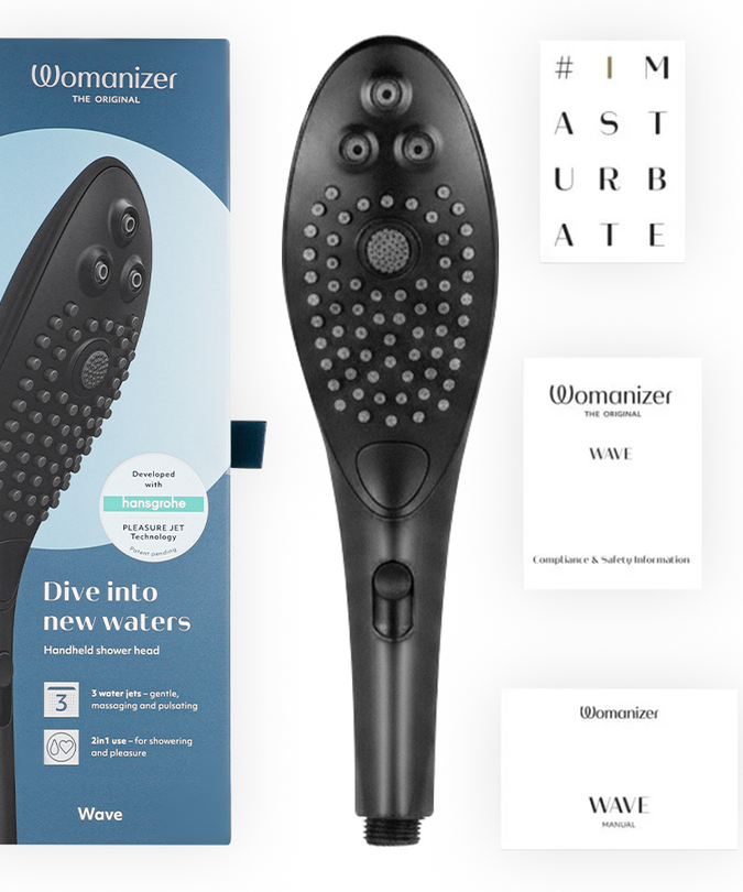 Womanizer – Wave Klitorisstimulierender Duschkopf Schwarz 