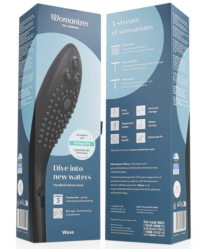 Womanizer – Wave Klitorisstimulierender Duschkopf Schwarz 