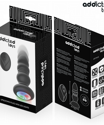 Addicted Toys – Thrusting Vibrating Anal Plug, Led Light Remote Control