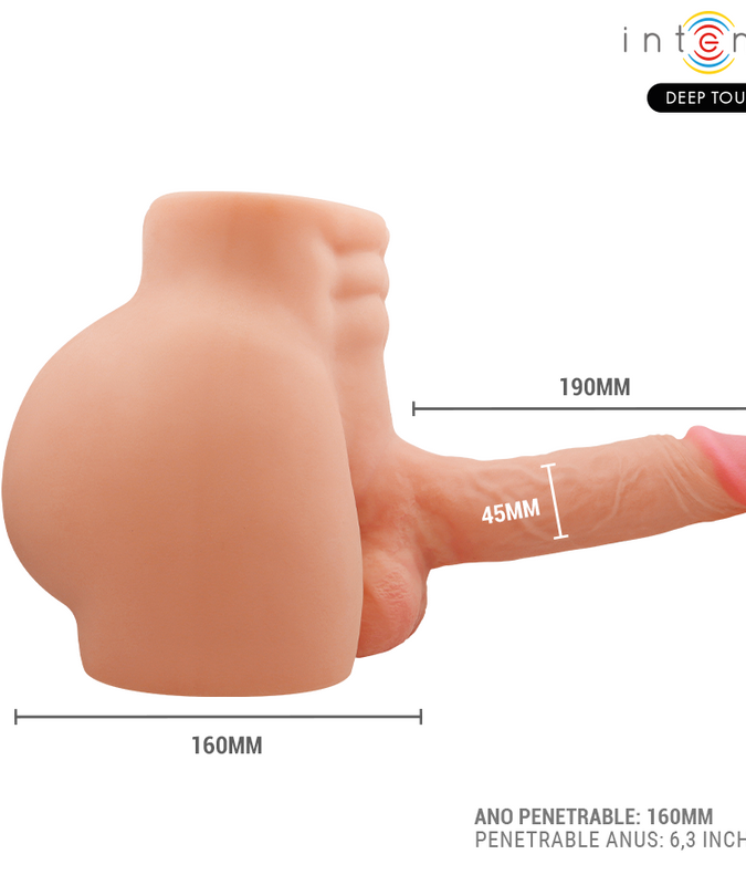 Intensiver Tiefenreiz – Richie Torso mit Anus und realistischem Dildo mit Schub- und Vibrationsfernbedienung, 4,7 kg