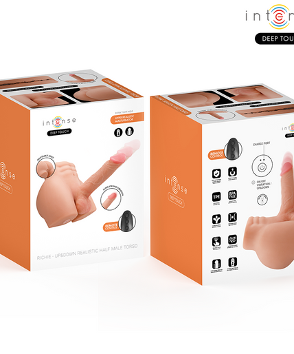Intensiver Tiefenreiz – Richie Torso mit Anus und realistischem Dildo mit Schub- und Vibrationsfernbedienung, 4,7 kg
